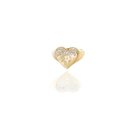 Luxury Dazzle Heart Ring - buy gold jewellery online UAE 