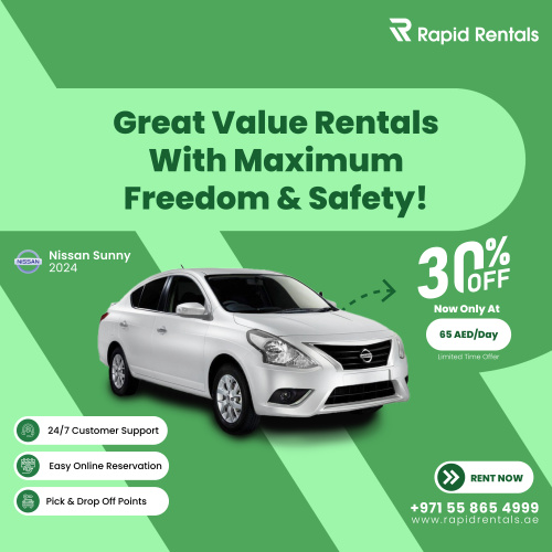 Nissan Sunny 2024 on Rent in Dubai