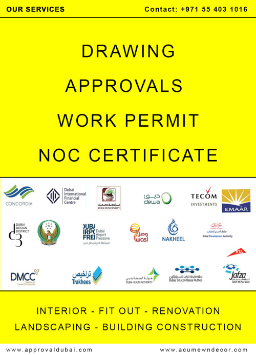 Dubai Approvals & Drawings for Fit-Out, Interior & Construction in Dubai